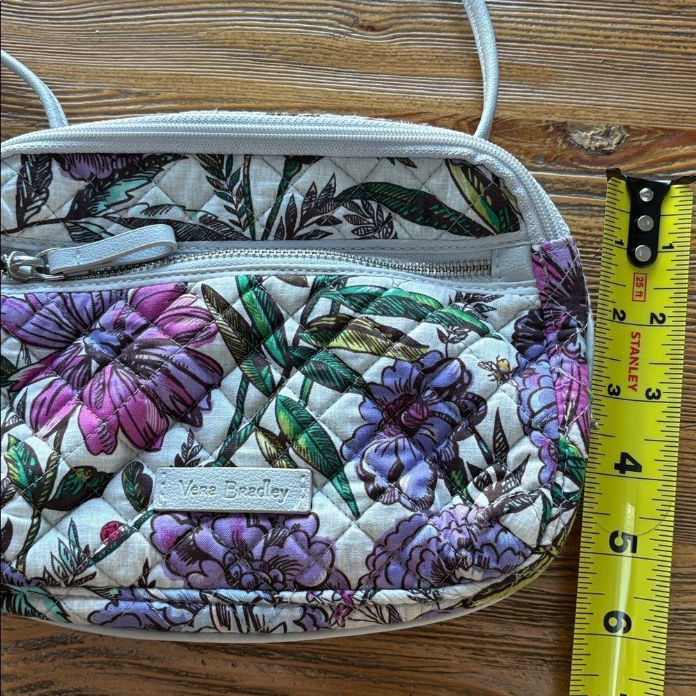 Vera Bradley Floral Crossbody Bag - Purple and Green - Picture 9 of 10